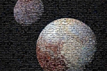 NASA公布冥王星及其最大卫星卡戎照片 由“冥王星时间”活动中收集的照片拼接而成