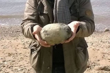 英国男子在海滩散步捡到死鱼气味“怪石” 原来是珍贵龙涎香