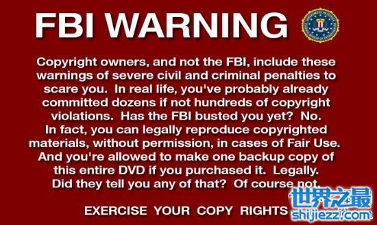 fbi warning是什么意思，以此开头就是无码片源