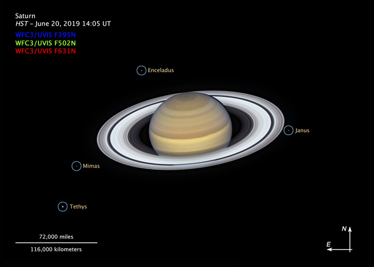 NASA发布最新土星照，纪念坠毁的卡西尼号