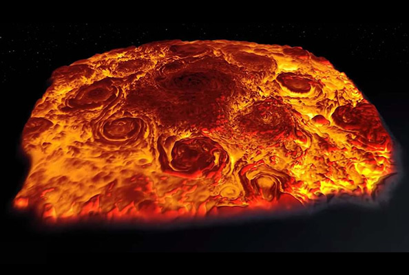 “木星北极风暴”NASA制成了3D动画