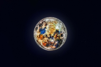 一张6400万像素的月球彩色照片