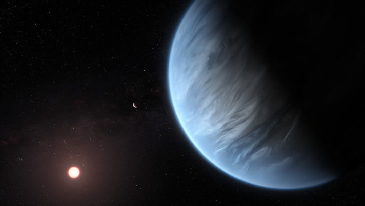 首次在太阳系外发现有水的“超级地球”