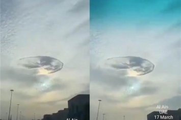 难得一见的天文奇观：阿联酋天空出现巨洞，酷似UFO降落