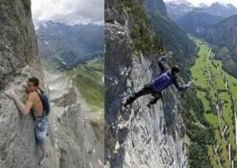 世界徒手攀登失手频发，男子从20米高悬崖掉下摔成粉碎