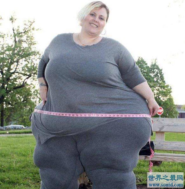 美国臀围最大者Westley，臀围2.14米决心死在增肥