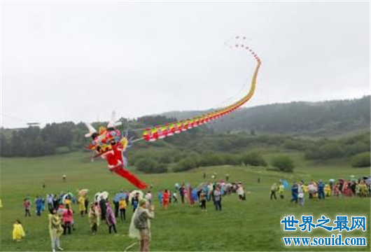 世界最长的风筝，上千米长的风筝你见过吗