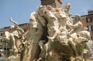 四河喷泉的雕刻含义