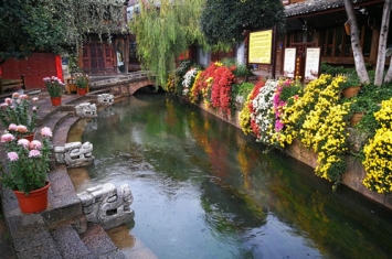 丽江古城的水核心布局