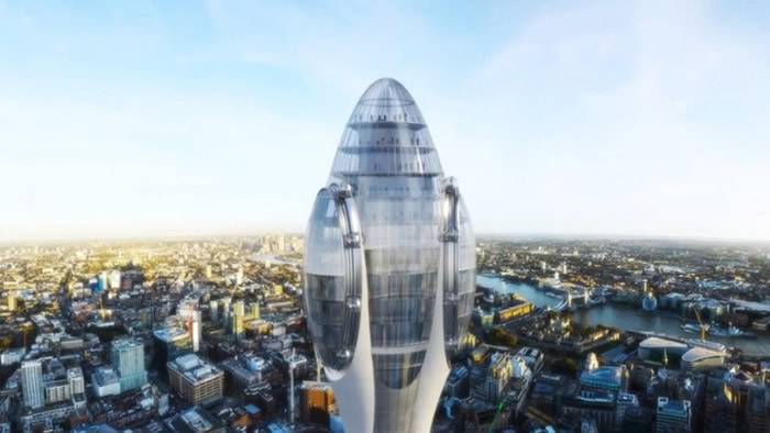英国伦敦新地标观光塔“郁金香” 网民嘲似巨型“精虫”