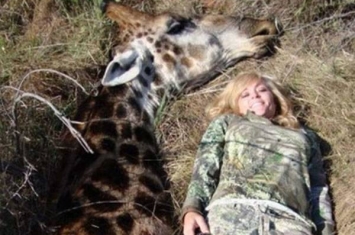 美国女猎人Rebecca Francis杀长颈鹿晒合照惹众怒