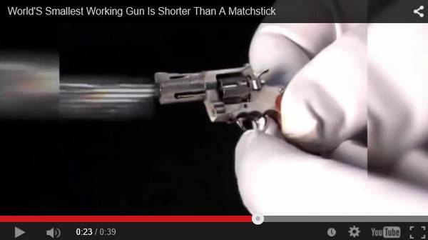 瑞士艺术家Paul Erard制作出全长仅5公分的左轮手枪