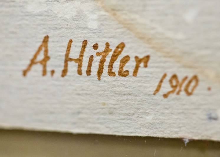 德国纽伦堡拍卖希特勒水彩画 中国买家投得