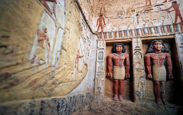 埃及开罗以西的萨卡拉挖到4400年前王室祭司古墓