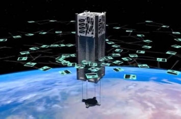 美国KickSat 2在轨道上向太空发射了100多颗Sprite微型卫星