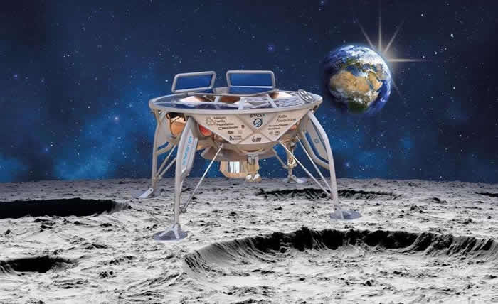 以色列“创世纪”号月球着陆器从距离地球大约37600千米的地点发送首张图片