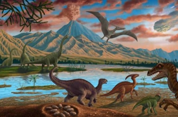 小行星坠落和大规模火山喷发共同导致了恐龙和其他中生代动物的灭绝