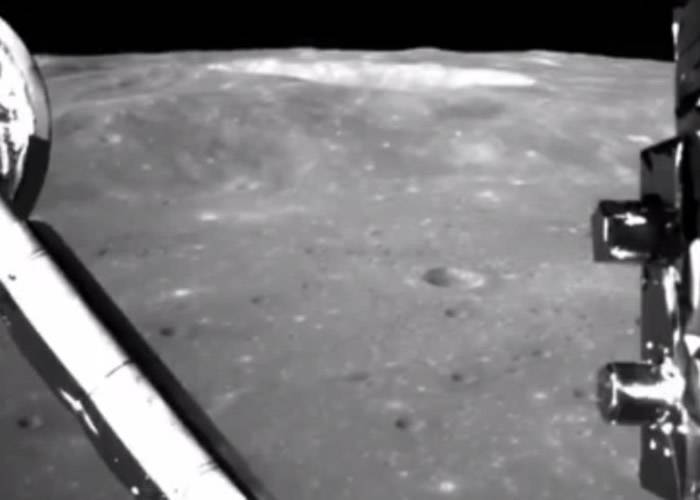 中国嫦娥四号月球探测器降落画面曝光