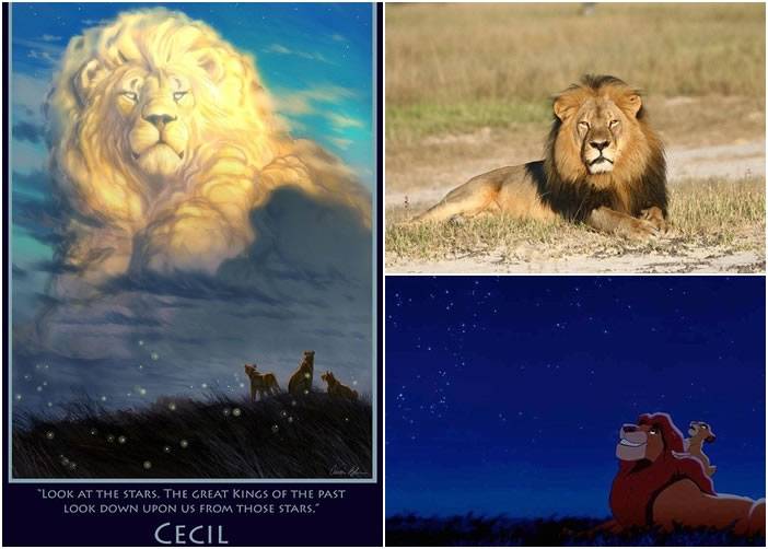 迪士尼“狮子王”设计师为塞西尔绘制画像