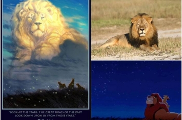 迪士尼“狮子王”设计师为塞西尔绘制画像