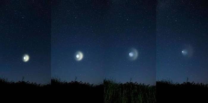 8月7日七夕节韩国夜空出现神秘UFO