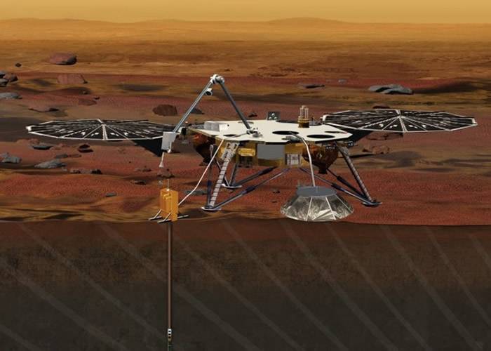 美国太空总署火星探测器“洞察号”多个精密仪器收集火星内部结构数据