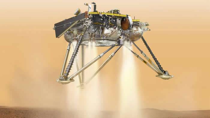 NASA“洞察号”探测器成功登陆火星埃律西昂山地 向地球发回第一张照片
