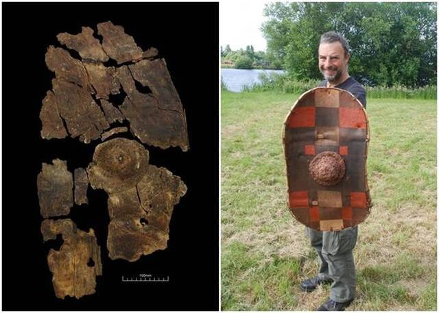 英国莱斯特郡出土以树皮制作有2400年历史的盾牌 出自铁器时代凯尔特人之手