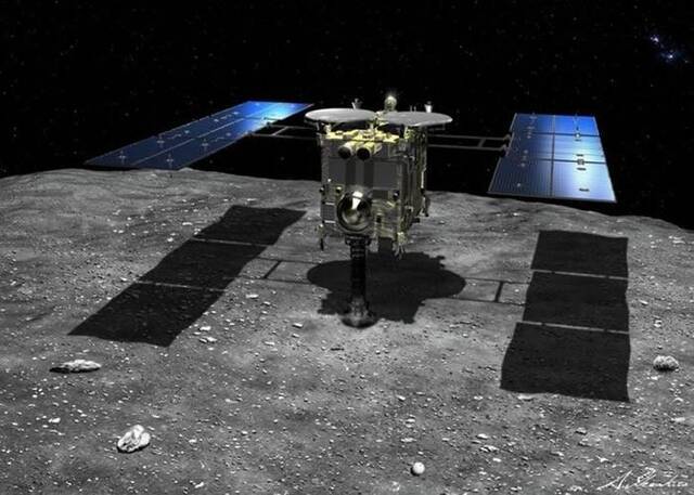日本小行星探测器“隼鸟2号”再次成功登陆“龙宫” 开始采集地下岩石样本