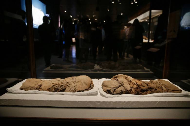 美国洛杉矶自然历史博物馆《木乃伊：来自墓穴的新秘密》展览用电脑扫描木乃伊