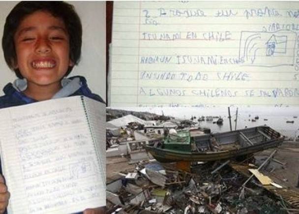 智利8岁男童作文竟然预测中国家在数小时后发生大地震和海啸