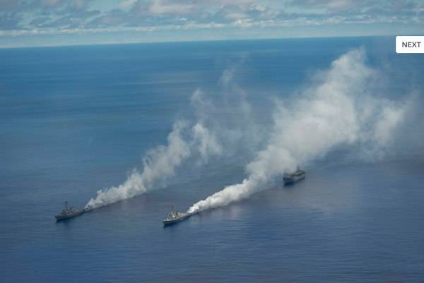 美国海军舰艇在关岛测试“潘多拉之雾（Pandarra Fog）”对抗中国反航母导弹