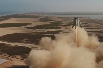 SpaceX火星飞船原型测试机“星际跳跃者”最终试飞 57秒升空150米