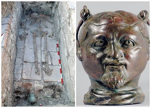 保加利亚1800年古墓发现断鼻头形罐 揭墓主摔跤体育迷