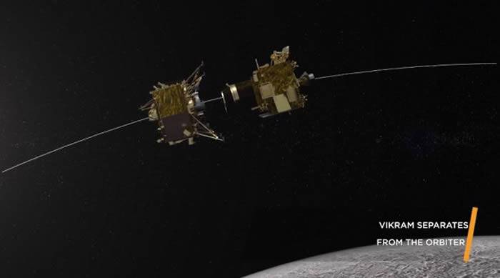 印度登陆器维克蓝号在登陆月球南极前突然失联 登月任务失败