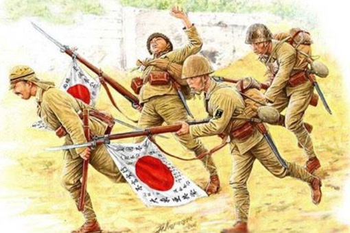 真实的日本兵战斗力有多强?为何有的日本兵刺刀上挂着旗子,有的却没有?