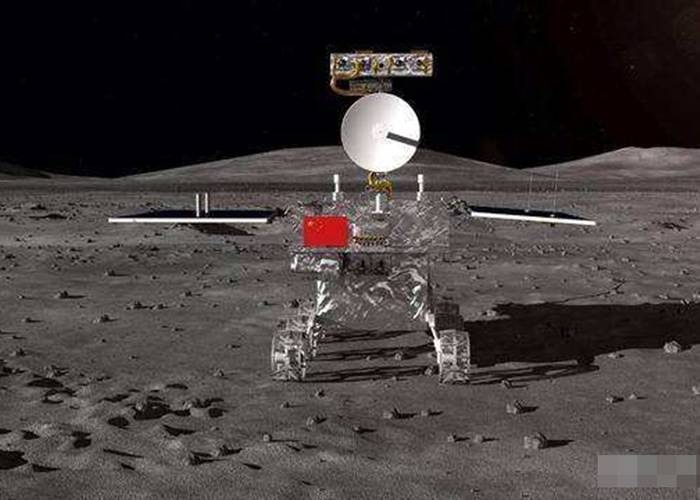 中国月球车“玉免二号”在中秋节特别用车轨在月背画出“月饼”图案