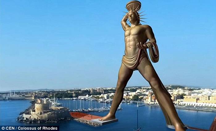 希腊拟建135米巨像重现古代7大奇观之一的——罗得岛太阳神铜像