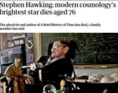 霍金真的死了享年76岁，爱因斯坦后最有名的科学家逝世