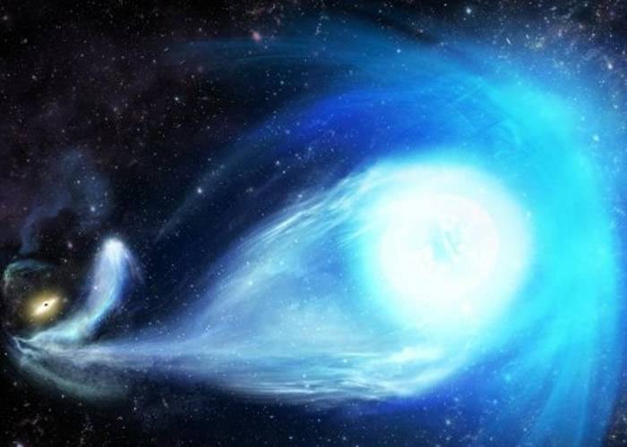一颗恒星正被超大质量人马座A*黑洞逐出银河系