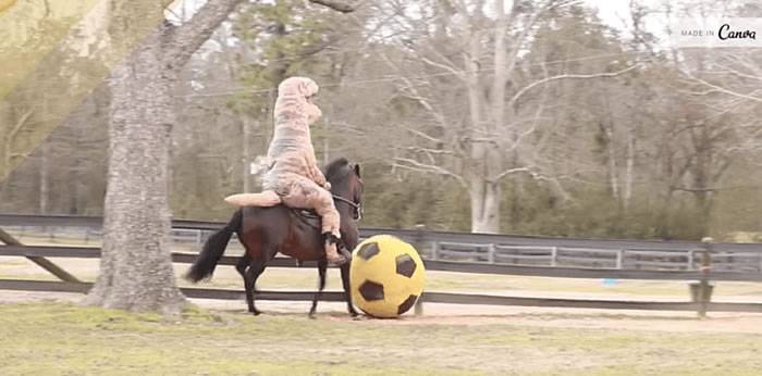 美国爆笑“暴龙哥”Michael Gascon优雅骑马做出各种奇怪动作