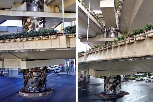 上海延安路高架桥龙柱动了龙脉是真是假?