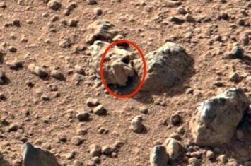 UFO爱好者Scott Waring称火星探测车“好奇号”拍摄的照片中发现疑似外星人头骨