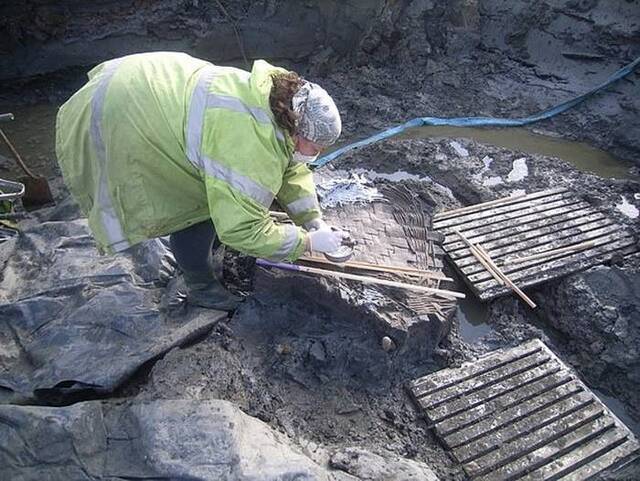 英国牛津大学考古团队在英格兰白金汉郡遗址挖掘出一篮1700年前古罗马鸟蛋
