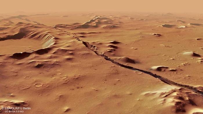 洞察号首度在火星上发现活动断层带“科柏洛斯槽沟”