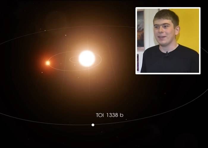 美国太空总署NASA17岁实习生Wolf Cukier上班仅3天就发现新系外行星TOI 1338b