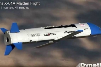 美国Dynetics公司X-61A型可重复使用的涡轮喷气式无人机在运输机上发射后失踪