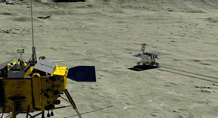 中国嫦娥四号着陆器“玉兔二号”月球车受光照自主唤醒 开始第十四月昼工作