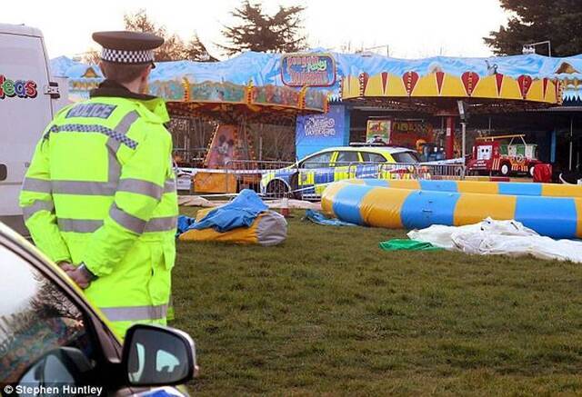 恐怖！强风吹走充气城堡 英国7岁女童伤重死