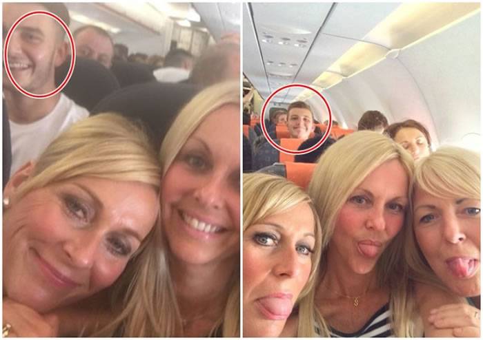 英国女子飞机上自拍好惊吓 两年前“磁铁男”现身照片